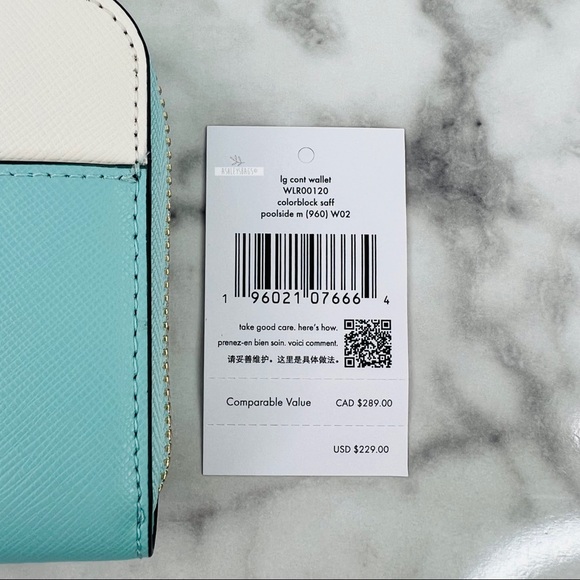 Kate Spade Staci Colorblock Large Continental Wallet In Poolside Multi - Picture 6 of 6
